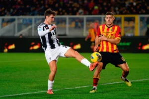 La Juve fermata sull’1-1 a Lecce, Rebic risponde a Cambiaso