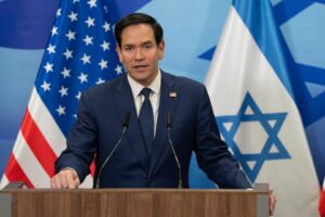 Il Segretario di Stato americano Marco Rubio lascia Israele per l’Arabia Saudita