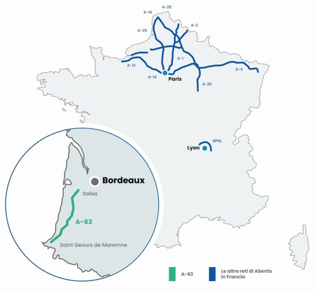 Mundys, con Abertis acquisisce il 51,2% dell’autostrada A-63 in Francia